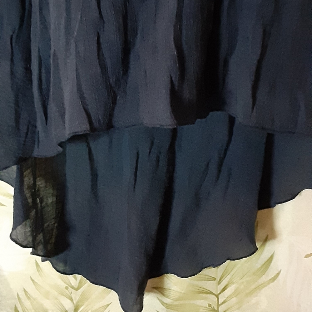 Blue High-Low Skirt - Picture 2 of 3